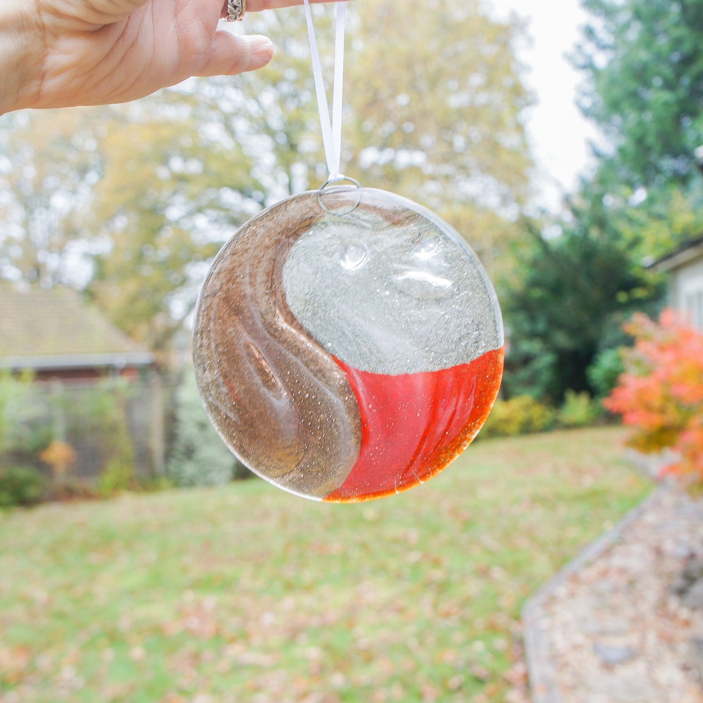 Robin Fused Glass Suncatcher - 12cm(5")