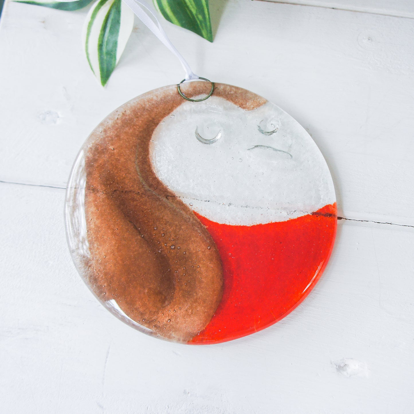 Robin Fused Glass Suncatcher - 12cm(5")