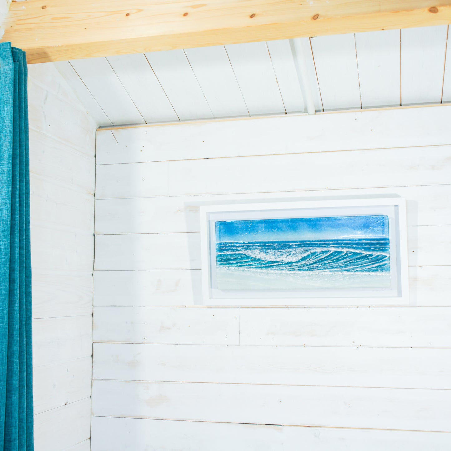 large glass wave wall art picture frame