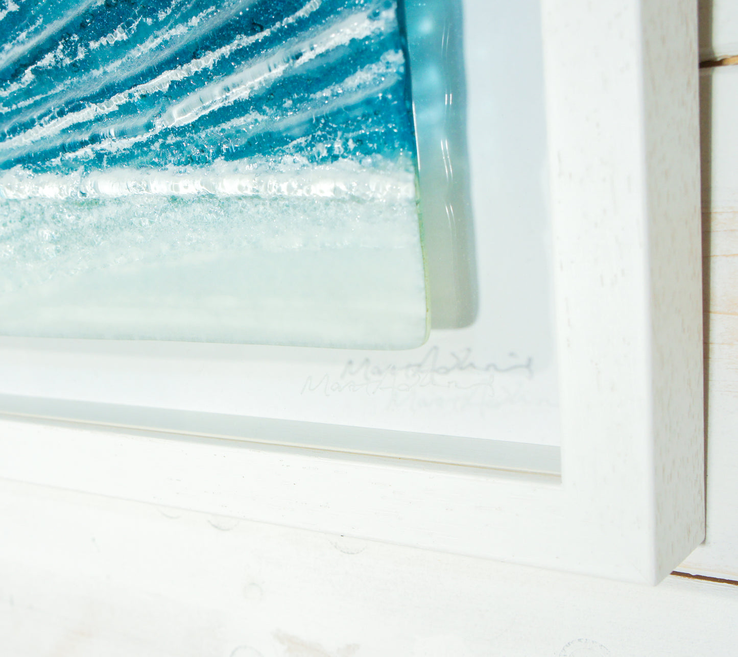 large glass wave wall art picture frame landscape panoramic