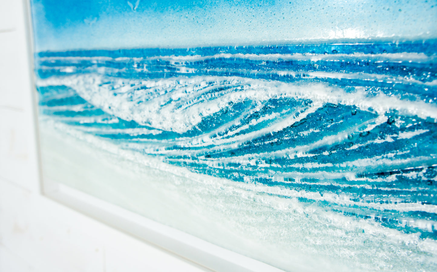 large glass wave wall art picture frame landscape panoramic