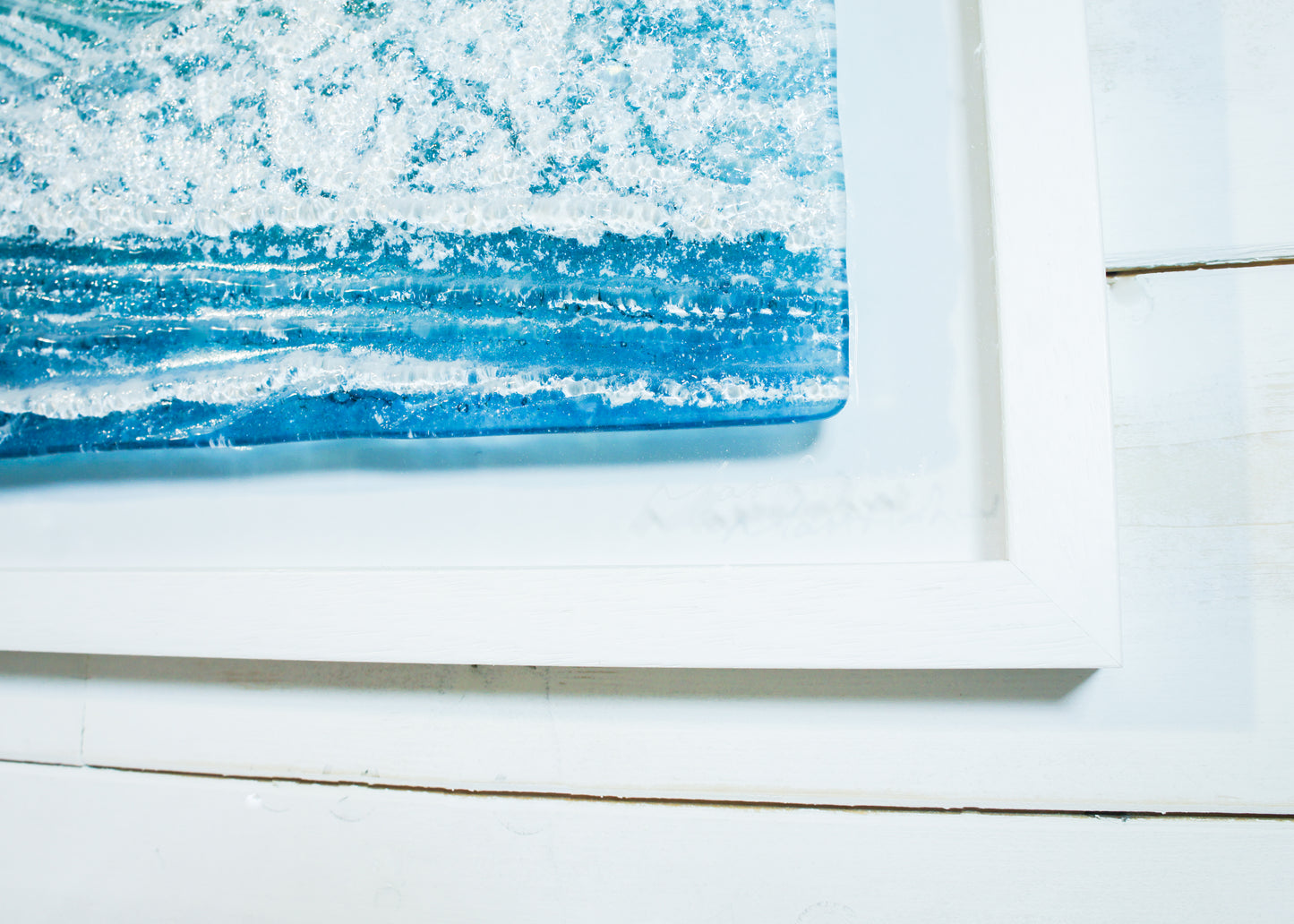Surfers' Wave Frame - Glass Wall Art Wave Landscape with or without the sun - 60x30cm(23x12")