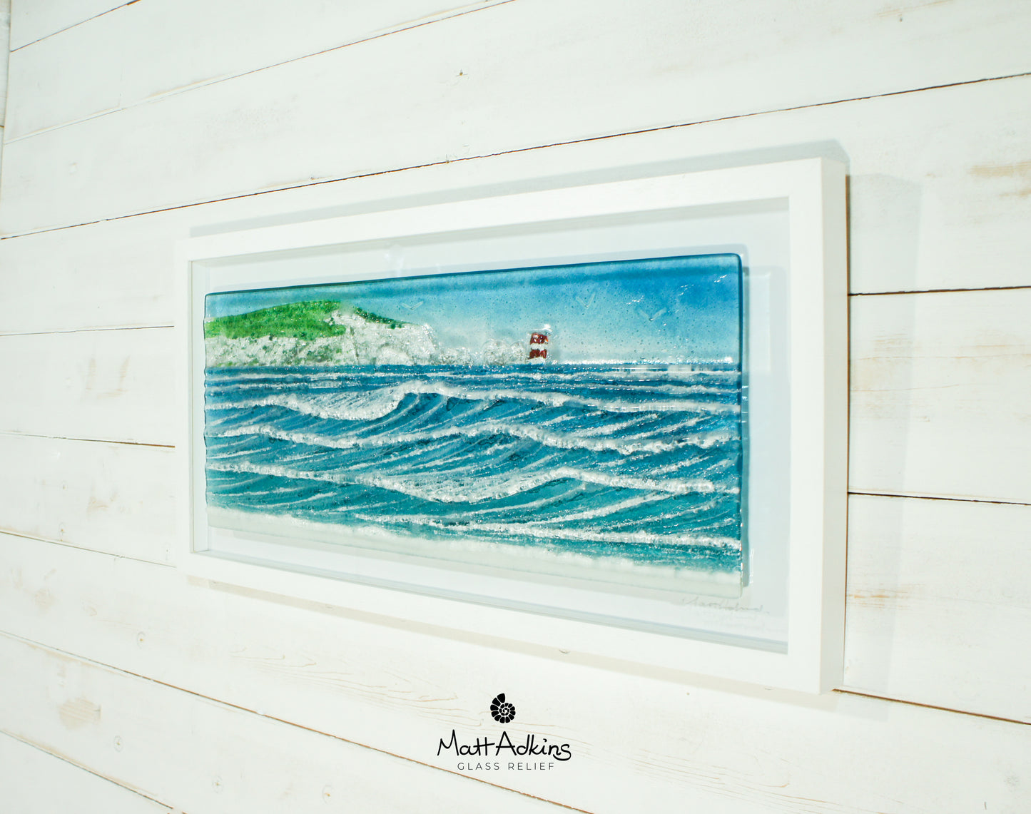 large glass wave wall art picture frame landscape panoramic