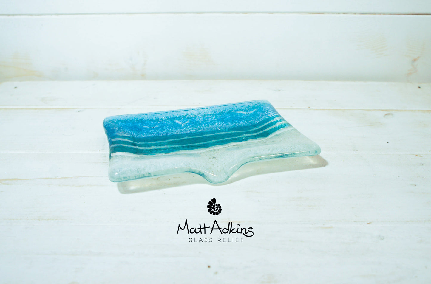 beach glass soap dish