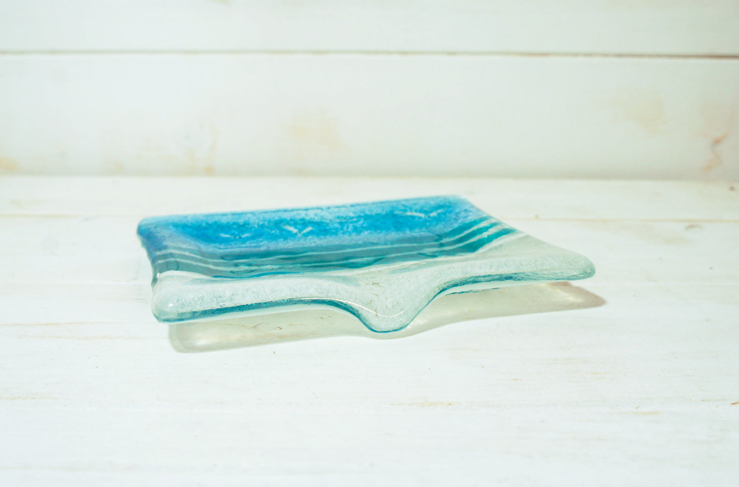 beach glass soap dish