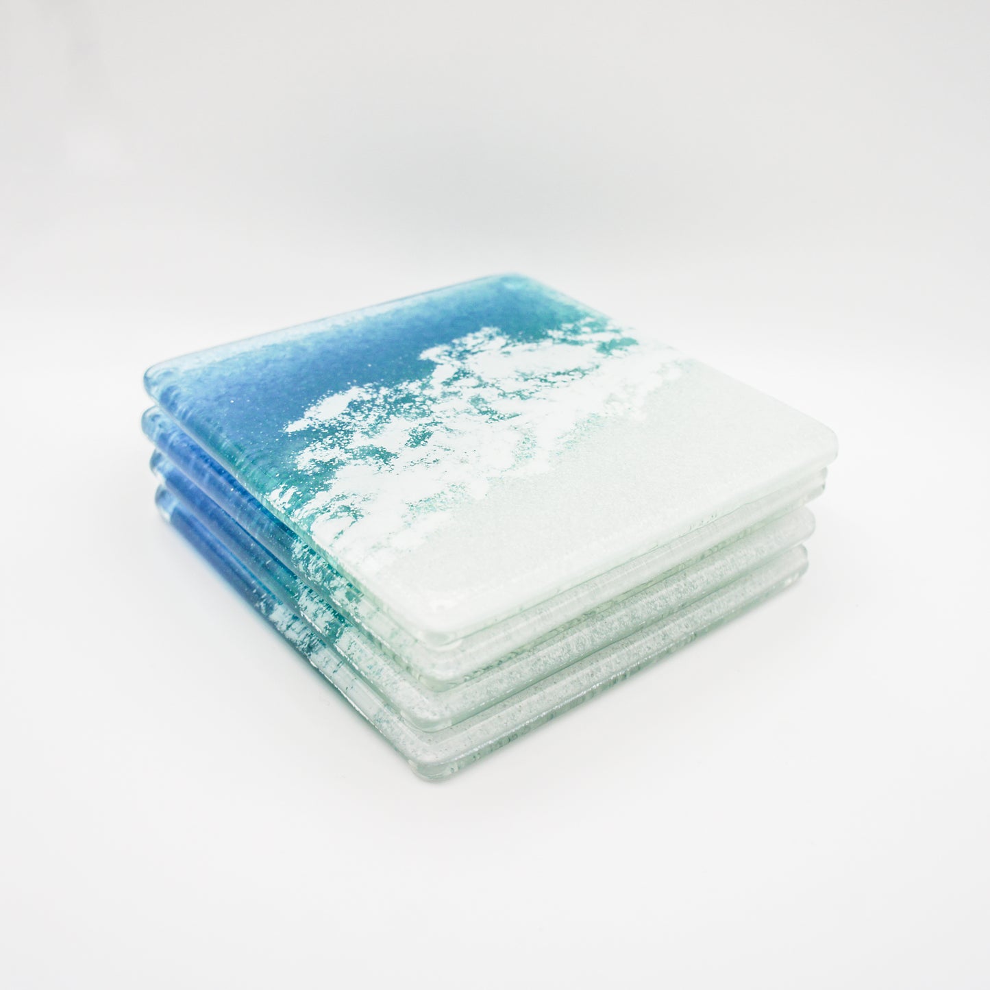 Paradise Fused Glass Coasters - Set of 2, 4 or 6 coasters