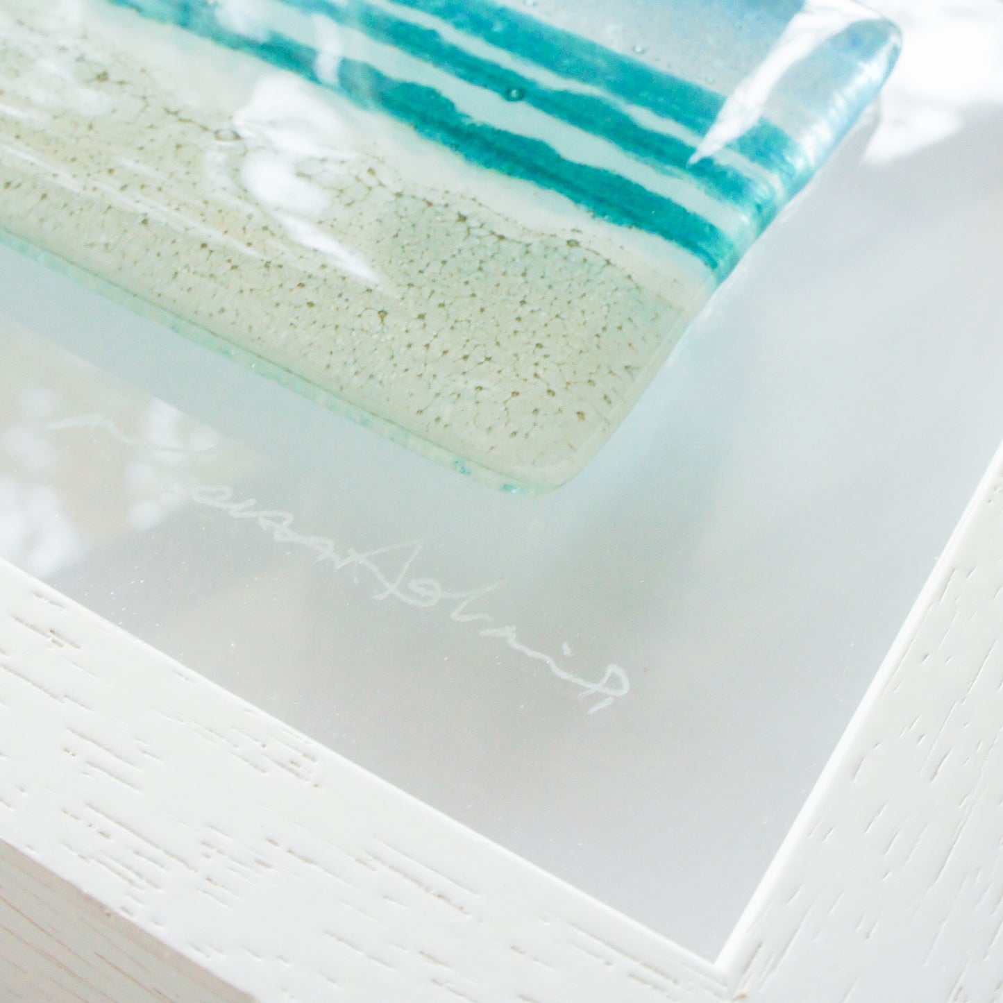 Landscape seaside glass wall art frame
