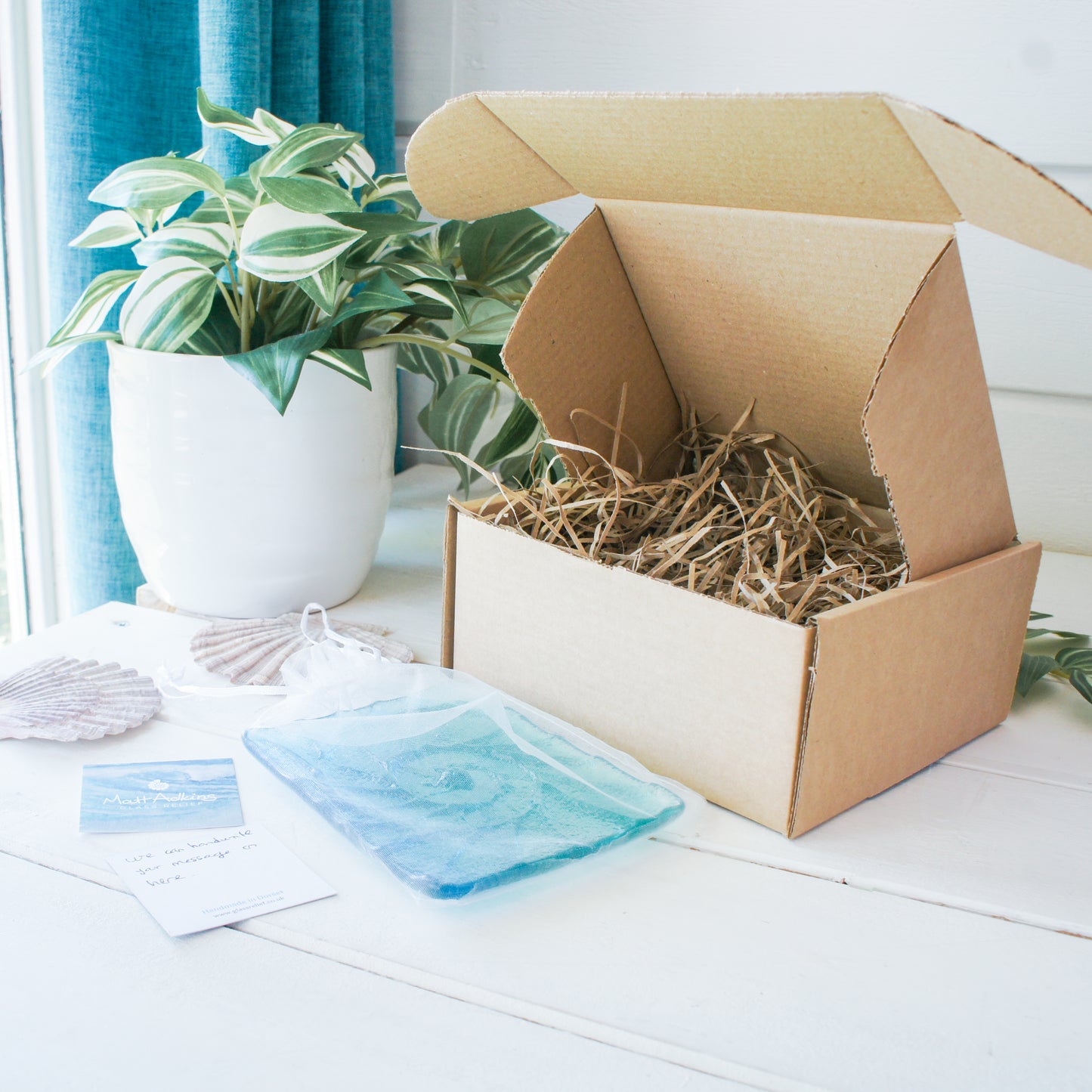 Ammonite Soap Dish - Turquoise Blue - 13x10.5cm(5"x4")
