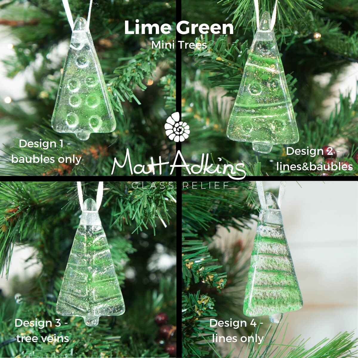 fused glass christmas decorations, glass christmas trees, glass christmas hanging decorations, glass christmas ornaments