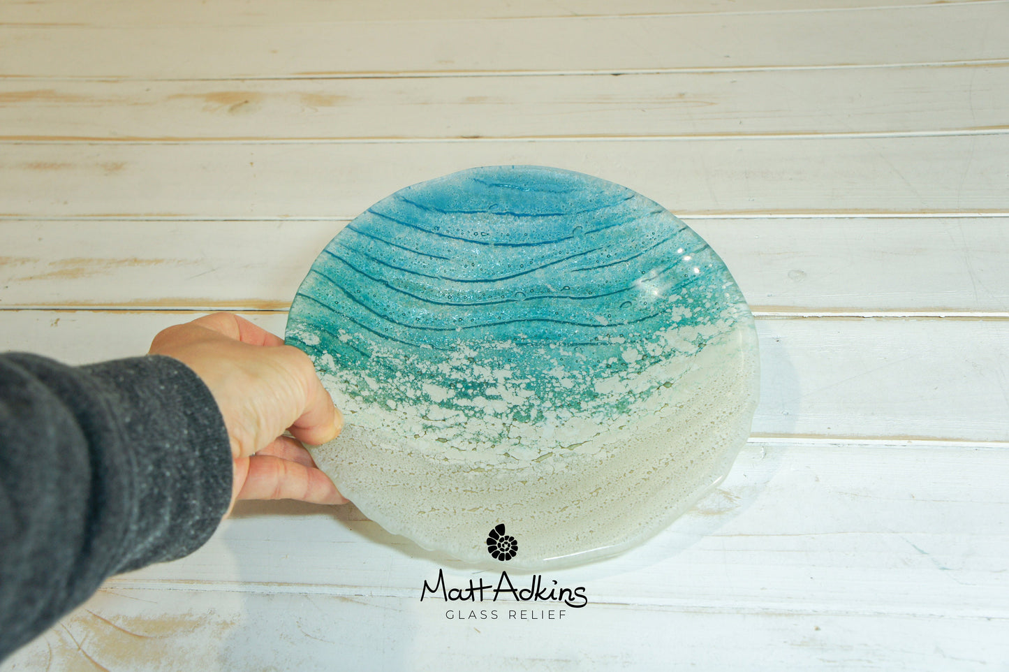 Fused Glass Bowl Turquoise Sea Beach Glass Fruit Bowl bathroom Decor Beach House Glass Ornament sea glass art housewarming gift paradise ocean jewellery dish key bowl decorative plate home accessories