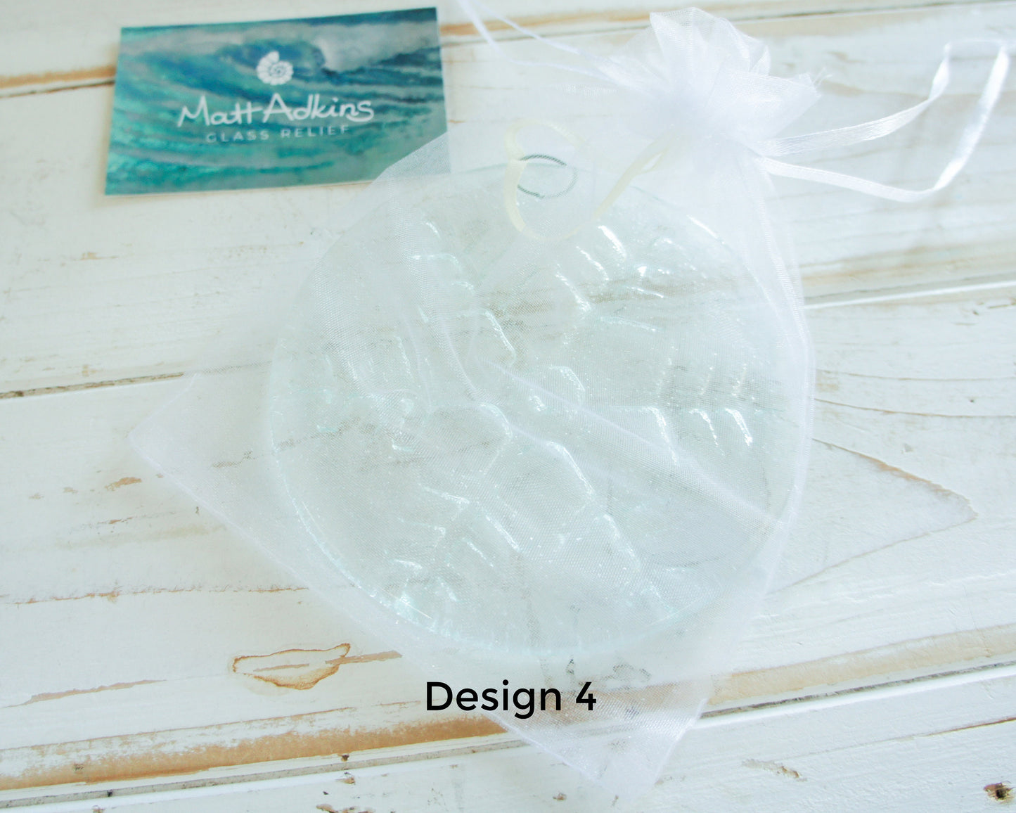 Snowflake Suncatcher 12cm(5") Turquoise and/or Clear Design 4 | Snowflake Winter Christmas Glass Hanging Window Decor | Fused Glass Round
