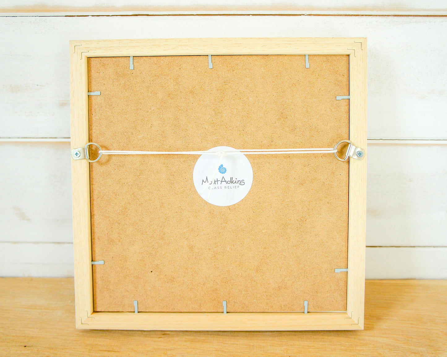 Fish Scale Glass Art Orange & Yellow 25x25cm (10"x10"), Orange Yellow Fish Scale Glass Framed Picture, Fish Scale Frame