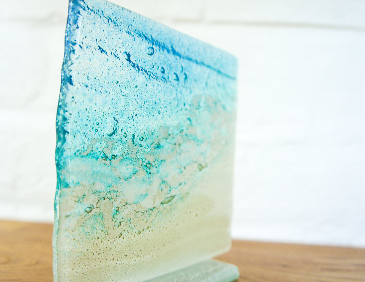 sea glass art, sea suncatcher, beach suncatcher, fused glass art