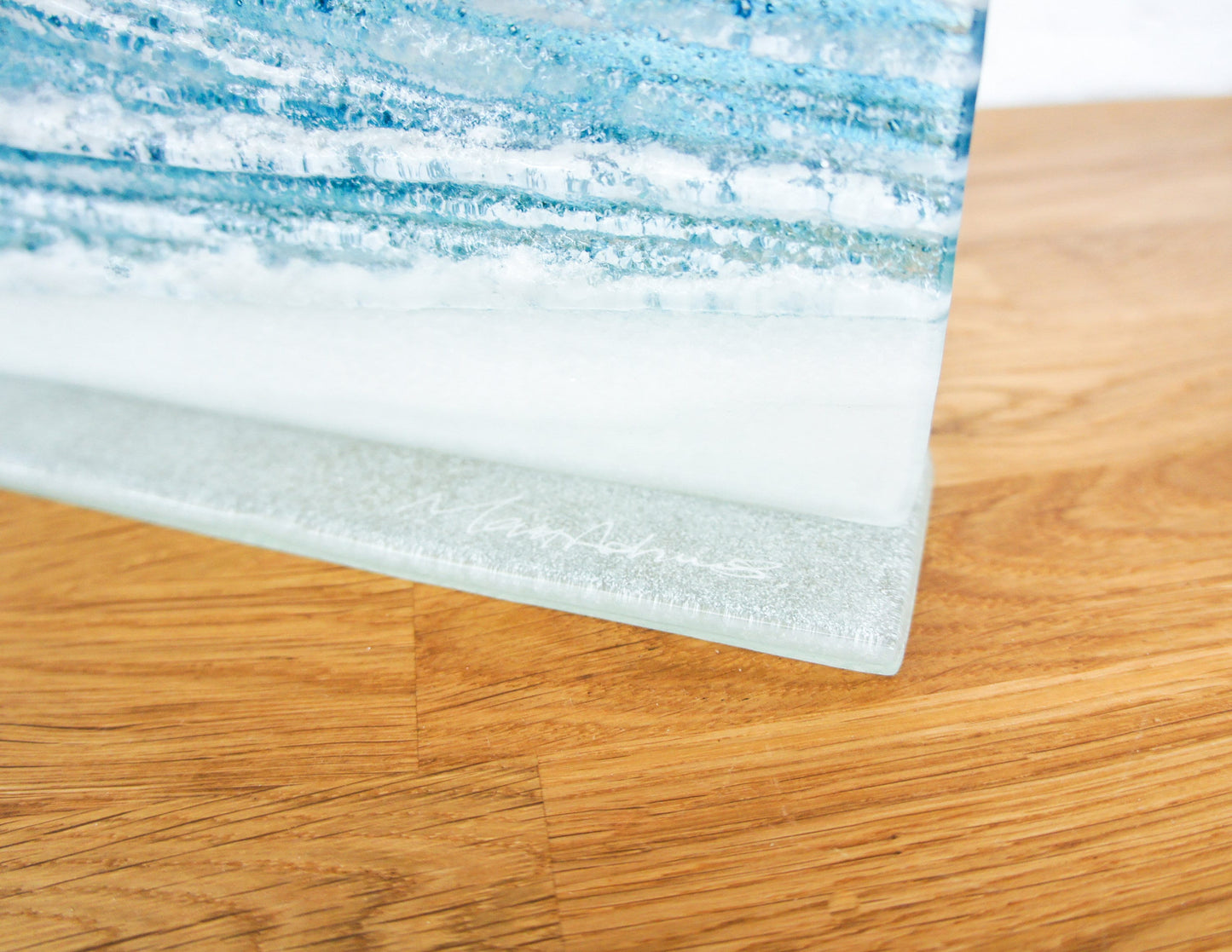 glass art, wave art, glass suncatcher