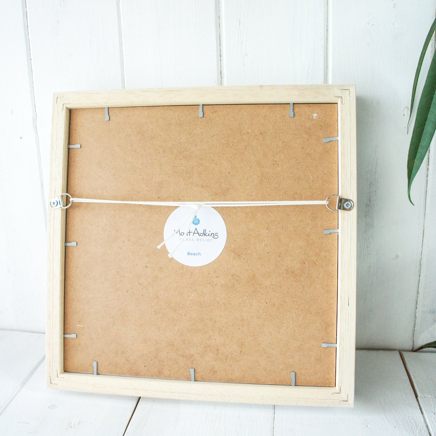 fused glass art, beach fused glass framed art, blue coastal wall art, ocean decor