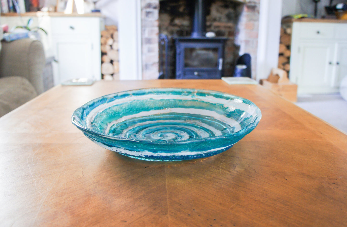 glass fruit bowl, turquoise glass bowl blue glass bowl, fused glass bowl, art glass bowl, handmade bowl, table centerpiece decorative bowl, art bowl, handmade glass plate, glass plate, coffee table decor, key bowl