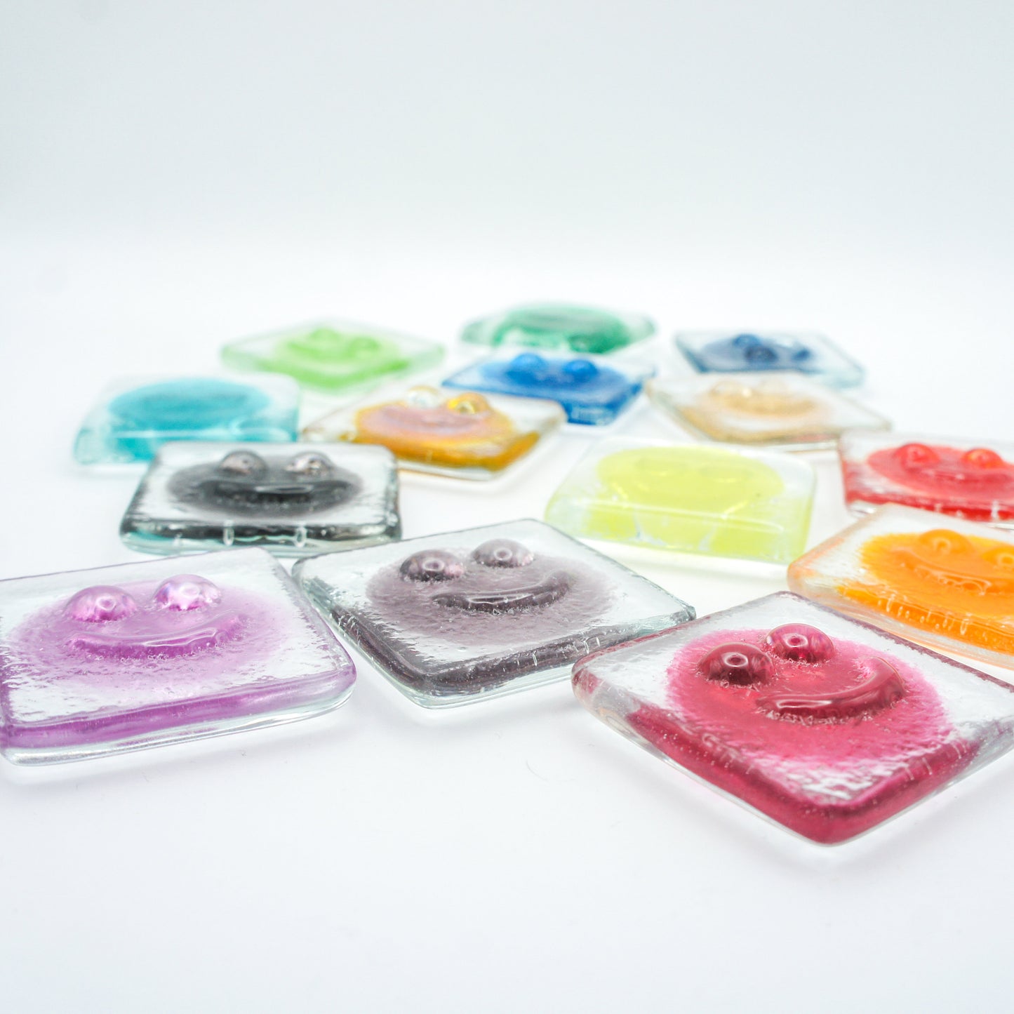 thinking of you gift mental health gift miss you worry stone glass art Fused Glass Pocket Hug Smiley Face Emoji Icon cheap gifts friendship gift gift under 5 letterbox gift