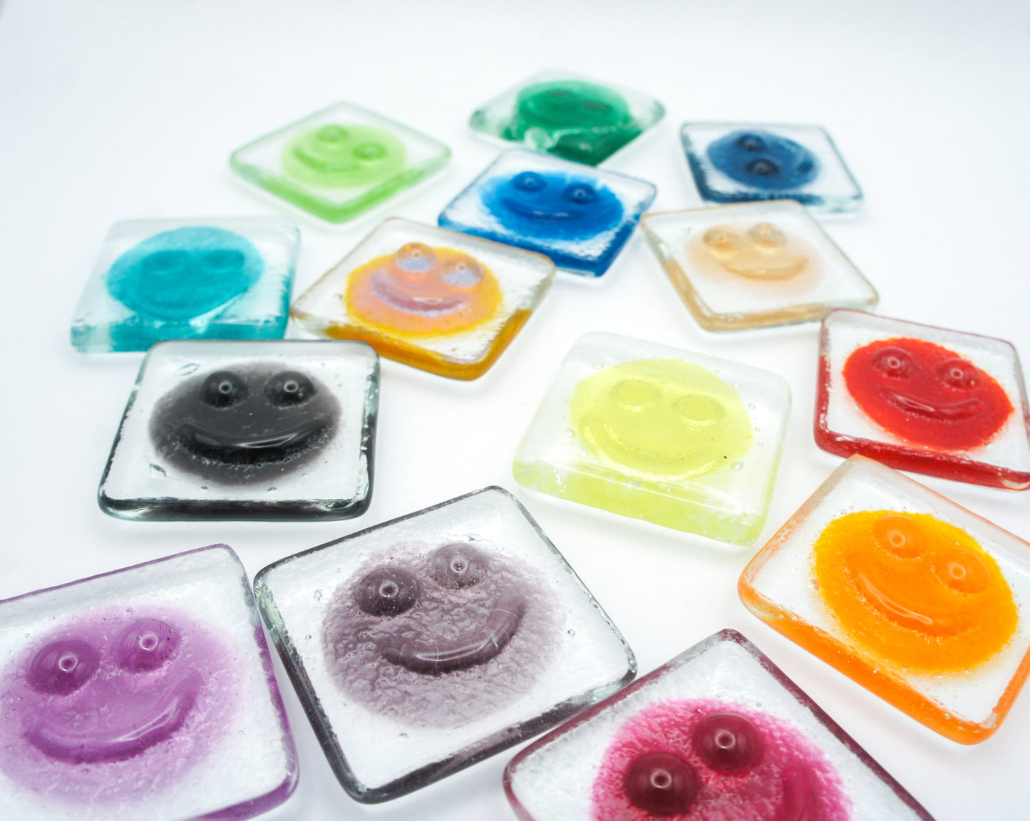thinking of you gift mental health gift miss you worry stone glass art Fused Glass Pocket Hug Smiley Face Emoji Icon cheap gifts friendship gift gift under 5 letterbox gift