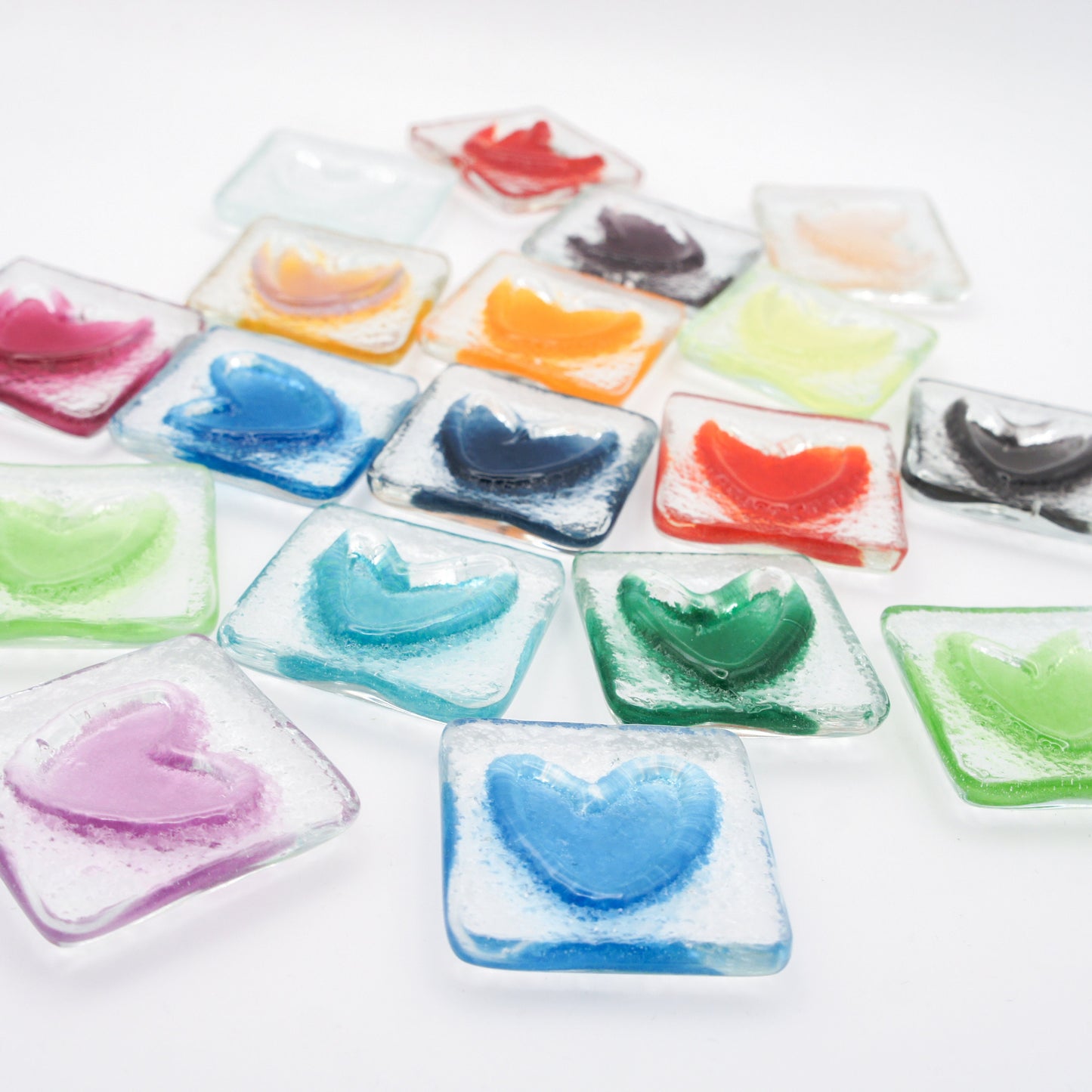 Fused Glass Heart Pocket Hug letterbox gift thinking of you gift best friend gift worry stone glass art mental health gift wellbeing hug in a box miss you miscarriage gift love engraved, bridesmaid