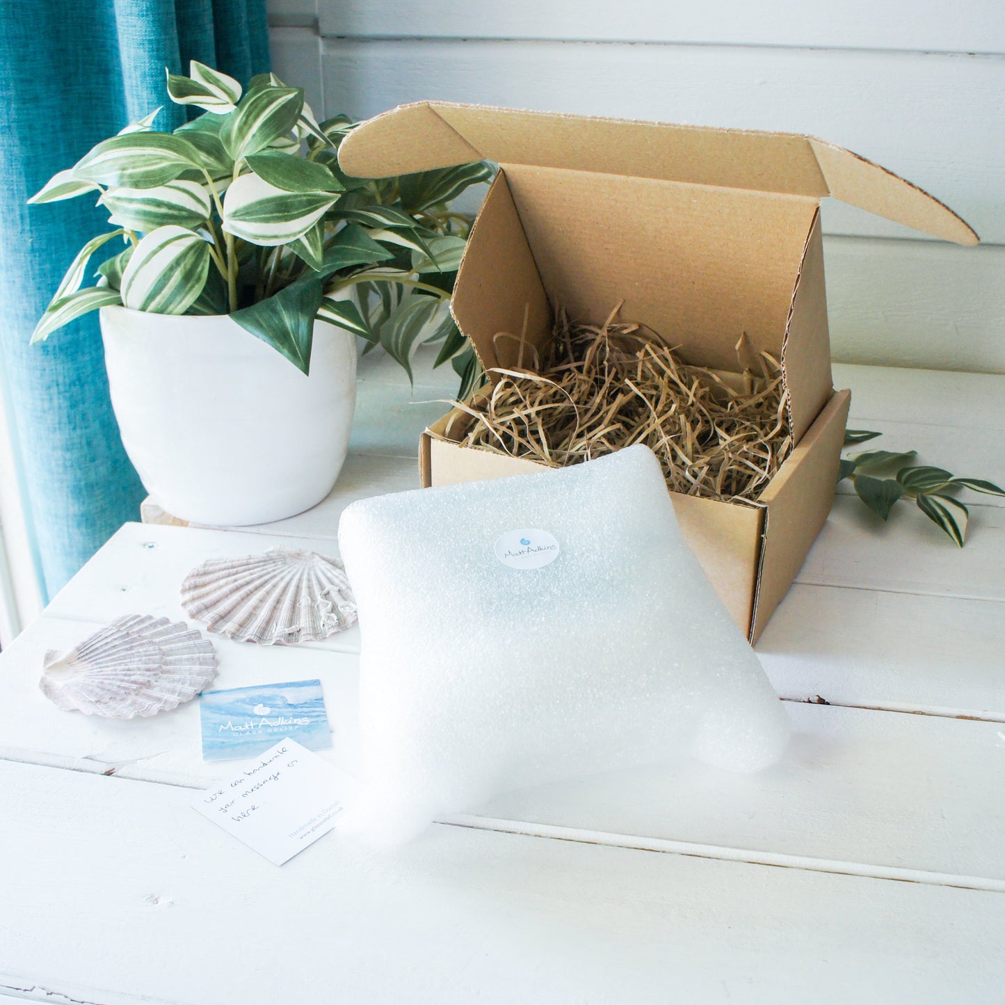 Wave Glass Art Sun 12cm(5"), Fused Glass Freestanding Art Panel, Wave Suncatcher, Sea Glass Wave, Model 1 D1 Sun on glass foot