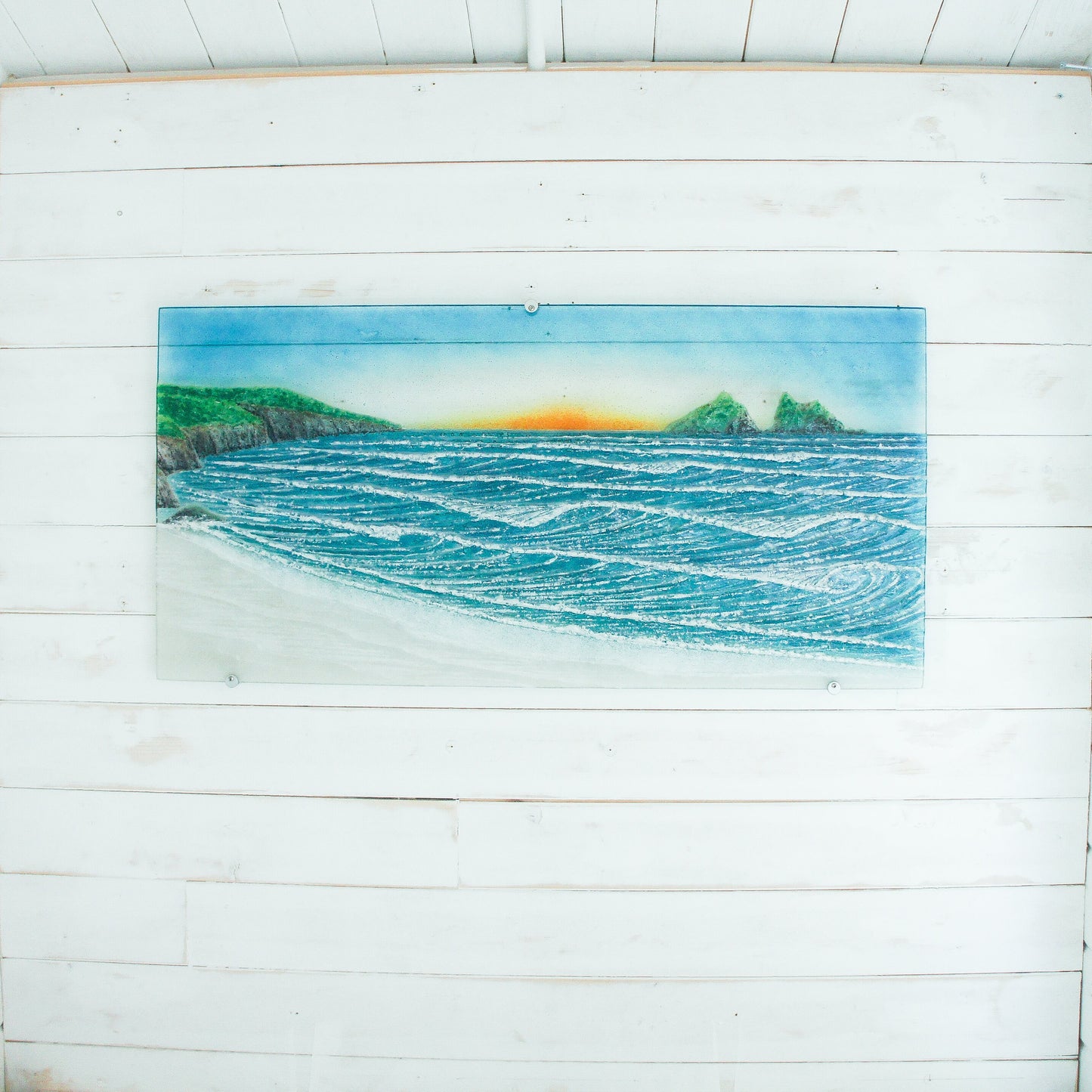 glass sunset art
extra large wall art
fused glass large
landscape wall art
blue wall decor
textured wall art
wall hanging
wall sulpture
housewarming gifts
wedding present
glass art wall panel
teal modern art
aqua gallery wall