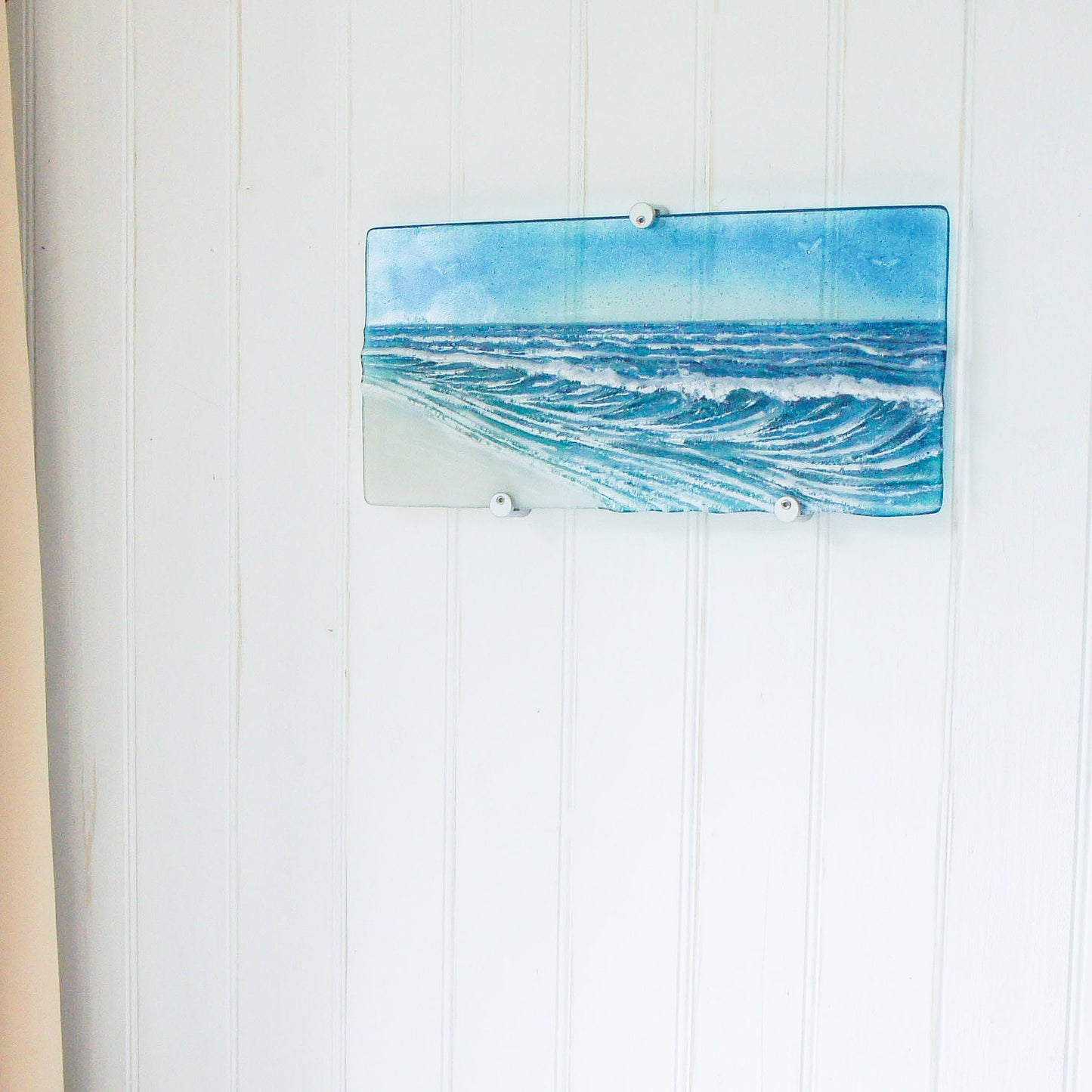 wall glass art
coastal home decor
fused glass wall art
ocean wall art
wave sculpture
beach room decor
office wall art
breaking wave
textured wall art
modern wall art
glass fusing teal
sea glass surfing