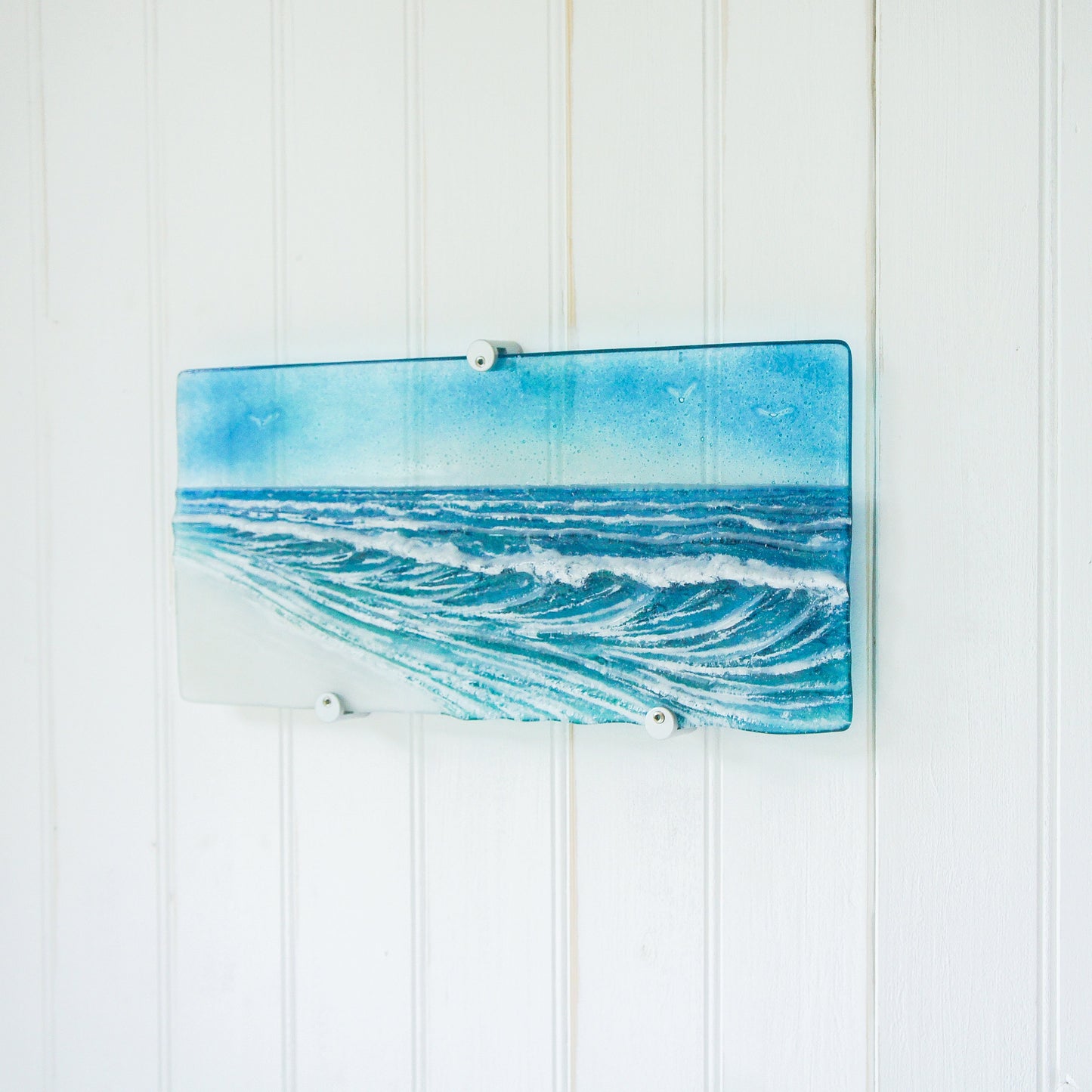 wall glass art
coastal home decor
fused glass wall art
ocean wall art
wave sculpture
beach room decor
office wall art
breaking wave
textured wall art
modern wall art
glass fusing teal
sea glass surfing