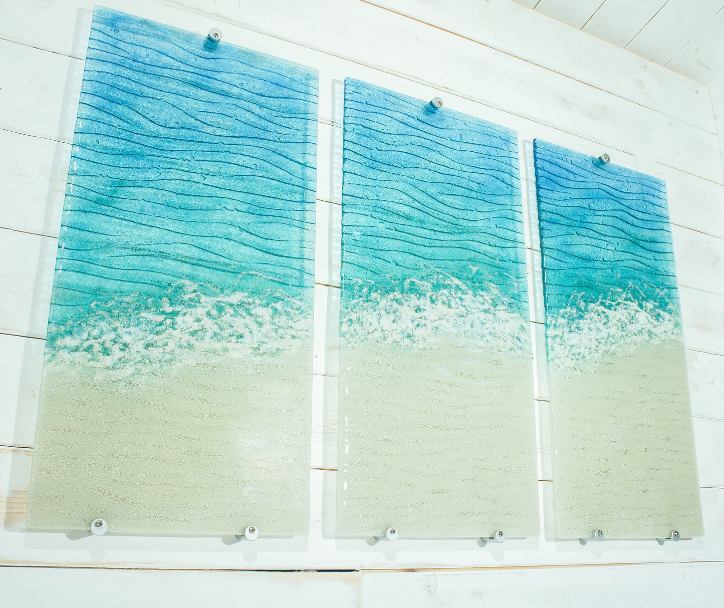 triptych wall art
wall art set
set of 3 prints
extra large wall art
3 piece wall art
teal fused glass
sea glass art
teal wall decor
textured wall art
x large wall hanging
wall panel sculpture
turquoise aqua art
3d abstract art