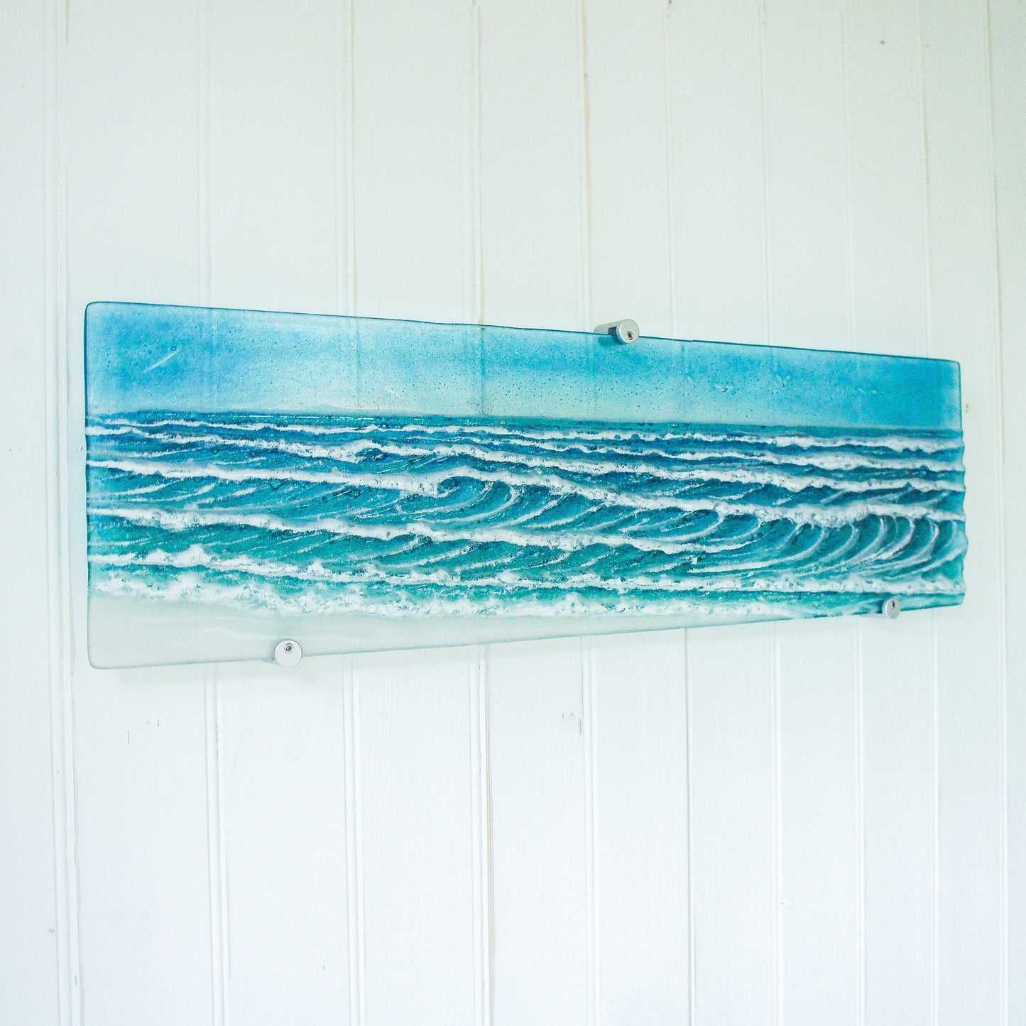 Panoramic wall art
Fused Glass Wall Art
Teal Blue Wave
landscape wall art
surfing aqua
beach room decor
bedroom wall art
blue wall hanging
kitchen wall art
outdoor wall art
office wall art
large gallery wall
sailing wall decor