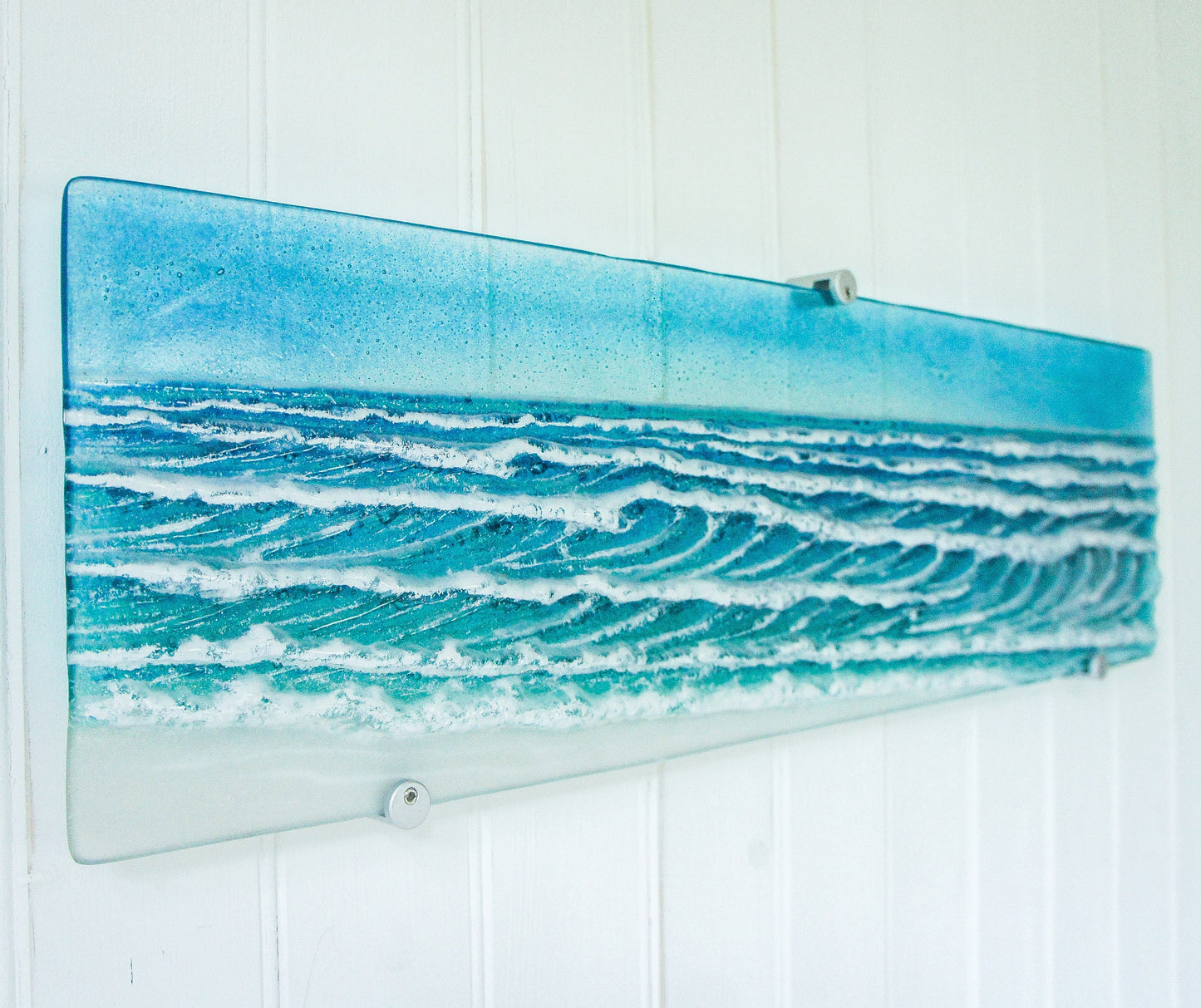 Panoramic wall art
Fused Glass Wall Art
Teal Blue Wave
landscape wall art
surfing aqua
beach room decor
bedroom wall art
blue wall hanging
kitchen wall art
outdoor wall art
office wall art
large gallery wall
sailing wall decor