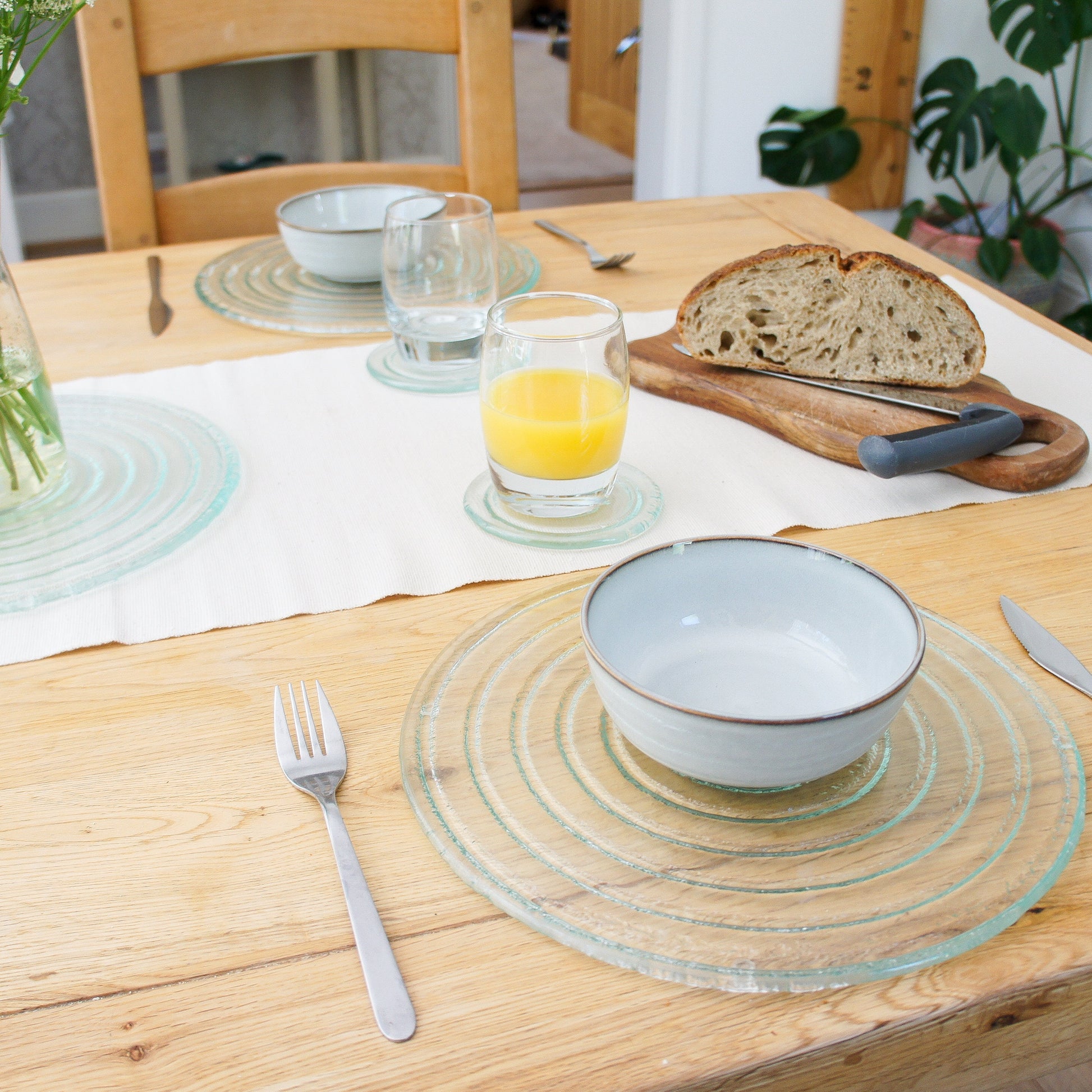 clear placemats, see-through tablemats, Coasters Set handmade dinner set dinner service wedding gift Glass Placemats fused glass table mats placemat coaster set dinnerware tablemats hosting decor housewarming gift first home gift table protector