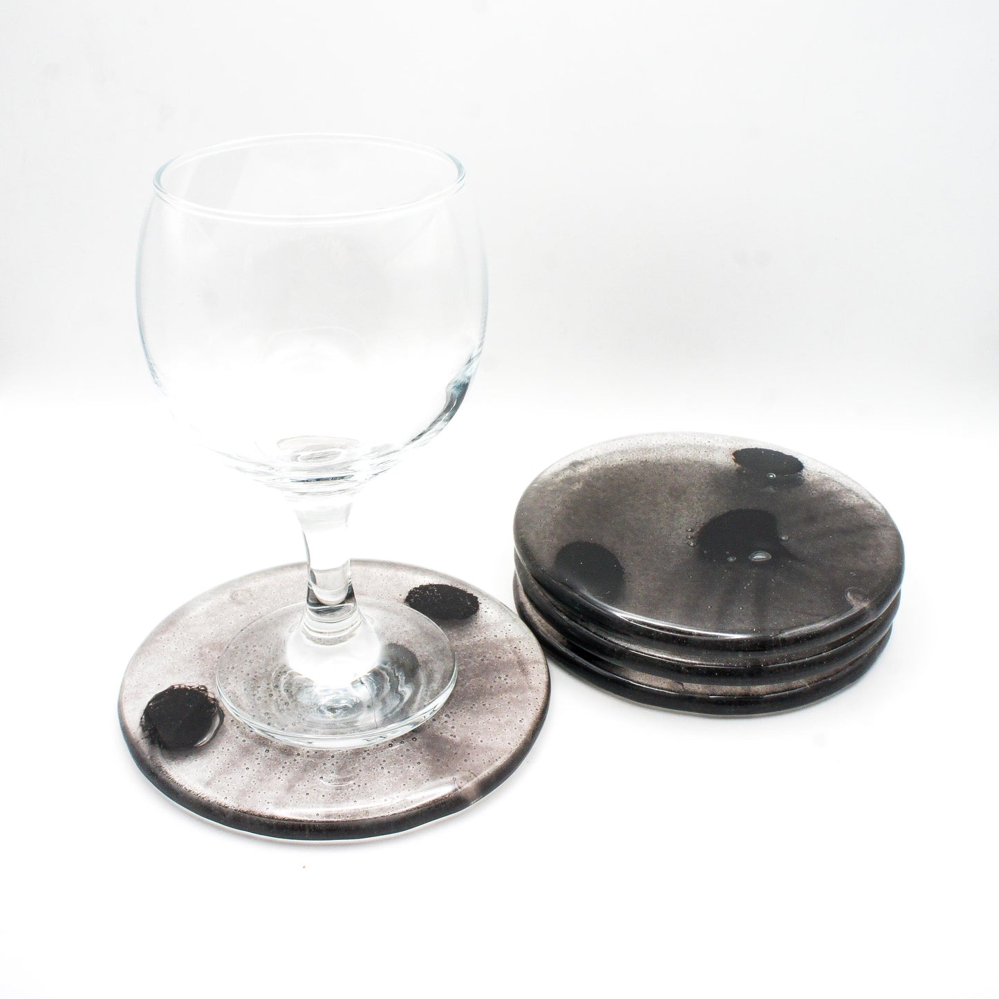 seal fused glass coaster
round coaster
handmade coaster seal
tile coaster seal face
house warming gift
beach house decor
black grey coaster
gift for her
handmade glass
sea glass art
coffee table decor
nautical decor
set of 4 round coasters