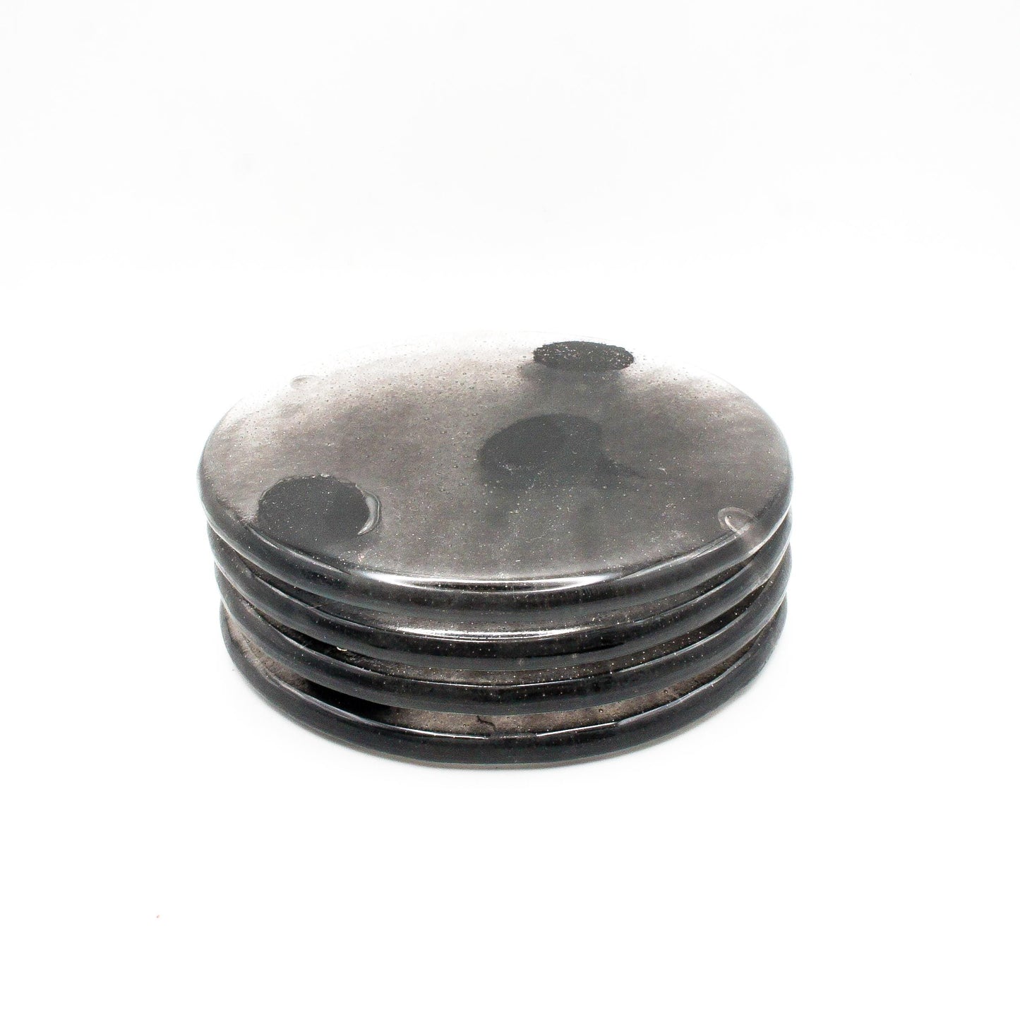 seal fused glass coaster
round coaster
handmade coaster seal
tile coaster seal face
house warming gift
beach house decor
black grey coaster
gift for her
handmade glass
sea glass art
coffee table decor
nautical decor
set of 4 round coasters