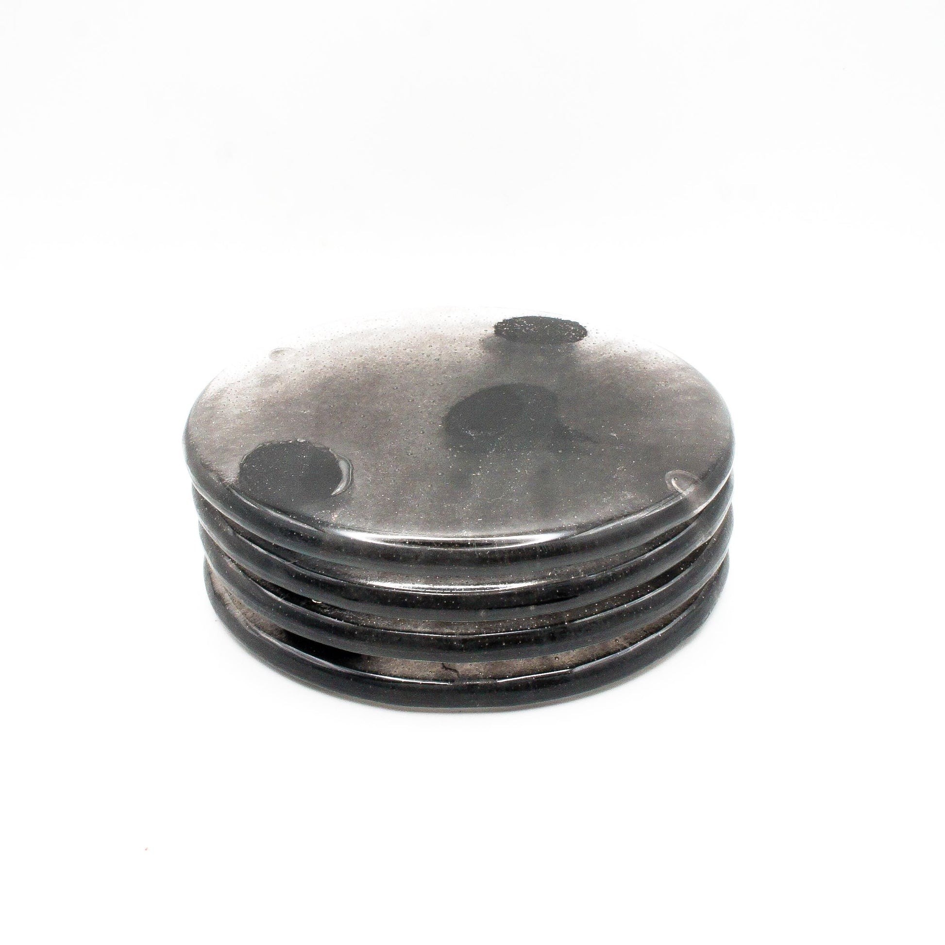 seal fused glass coaster
round coaster
handmade coaster seal
tile coaster seal face
house warming gift
beach house decor
black grey coaster
gift for her
handmade glass
sea glass art
coffee table decor
nautical decor
set of 4 round coasters