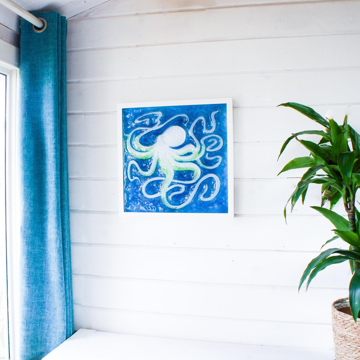framed fused glass
fused glass wall art
Octopus Glass Art
extra lage wall art
glass wall decor
office wall art
framed picture
bathroom decor
wall hanging
art prints
new home gift
sea glass art
blue wall art
bathroom pictures