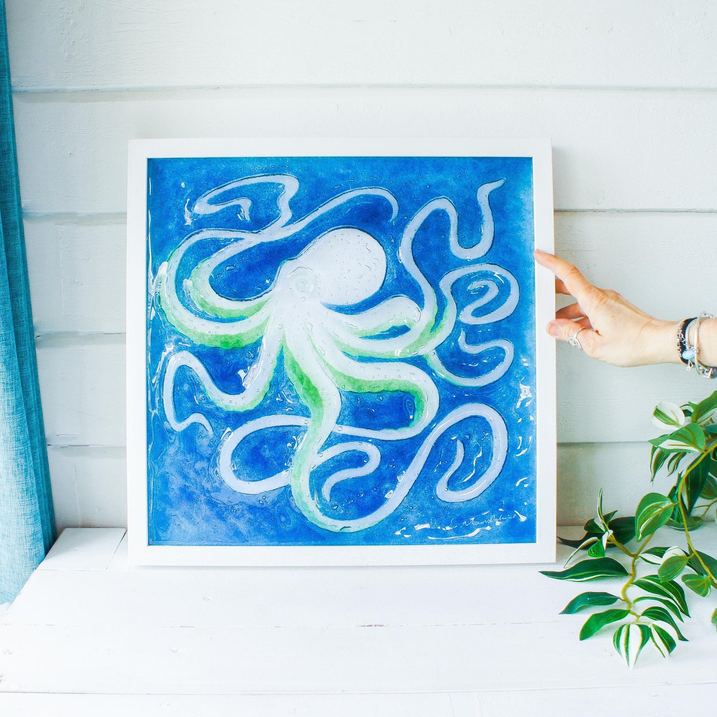 framed fused glass
fused glass wall art
Octopus Glass Art
extra lage wall art
glass wall decor
office wall art
framed picture
bathroom decor
wall hanging
art prints
new home gift
sea glass art
blue wall art
bathroom pictures