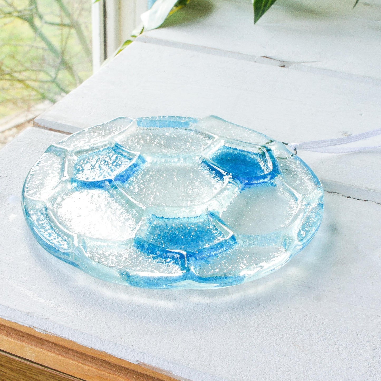 blue circle suncatcher football fused glass
boyfriend gift
brother gift
Glass Suncatcher
grandad gift
daddy gift
Football Glass
small gifts for him
soccer sun catcher
garden art red
red football present
red football gifts
sea glass art