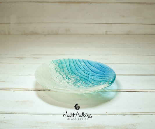 paradise beach glass fruit bowl
