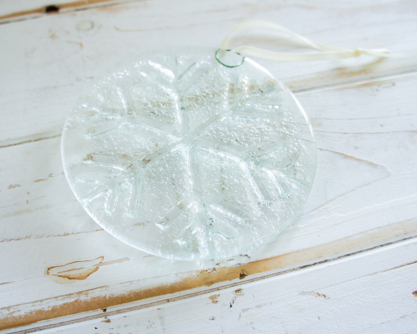 Snowflake Suncatcher Clear Design 1 - 12cm(5")