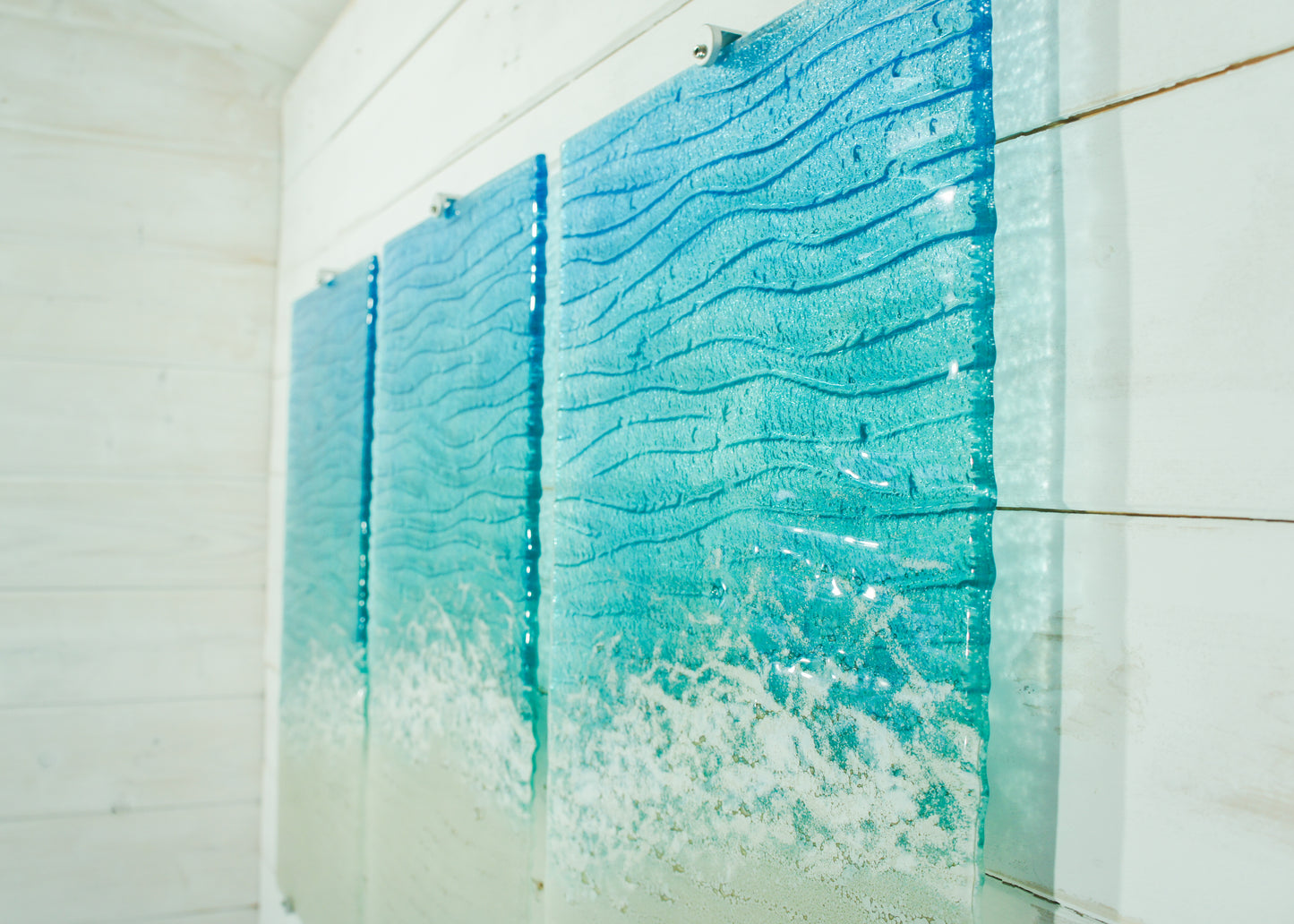 beach decor large wall art glass sculpture