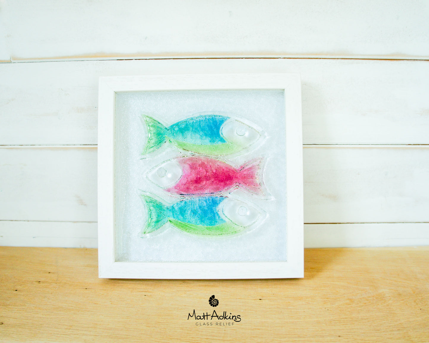 fish glass wall art