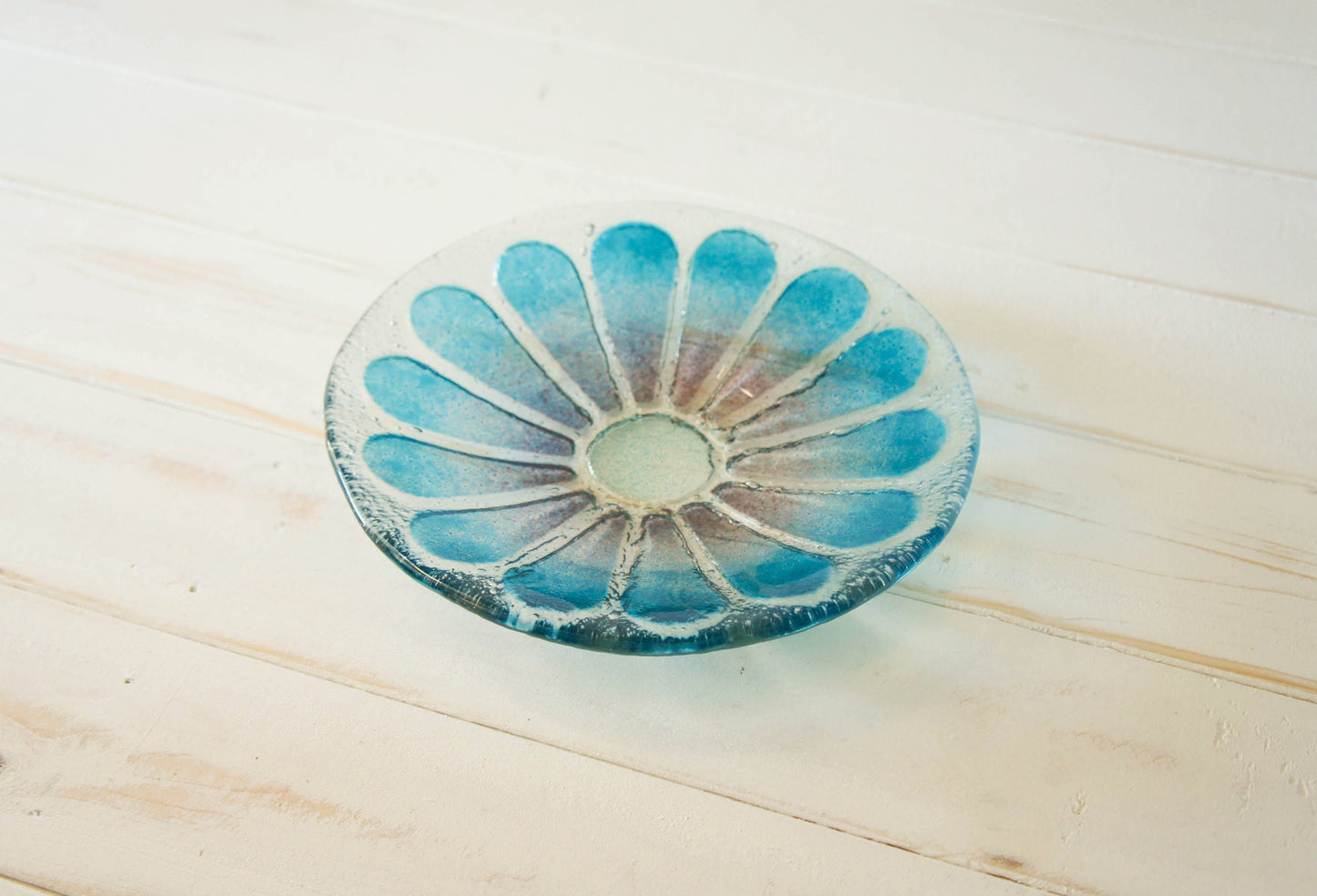 Small Daisy Blue/Purple Bowl - 20cm(8")