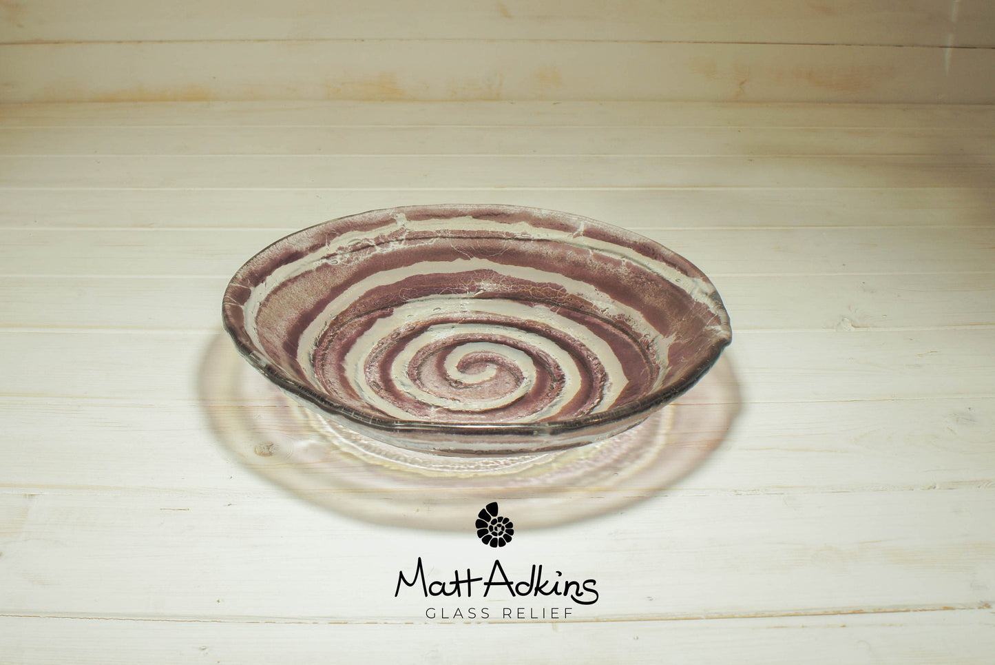 Purple Swirl Bowl - 29cm(11 1/2")