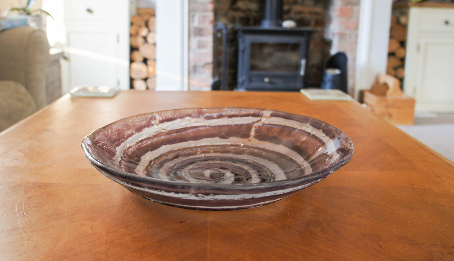 Purple Swirl Bowl - 29cm(11 1/2")