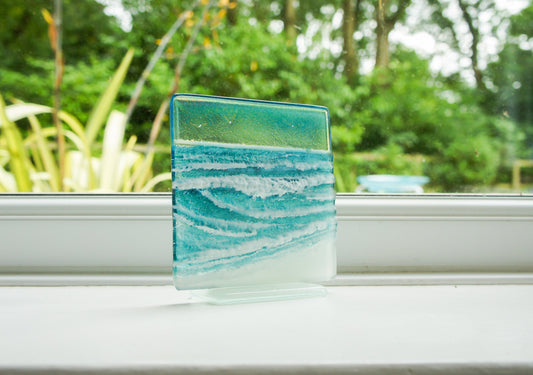 Bespoke Wave Panel Small  - Model 1 D2 - 12cm(5") on a foot