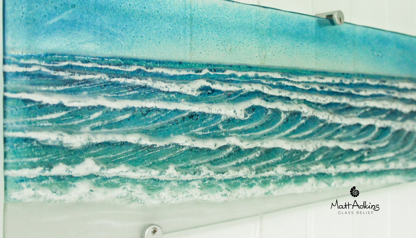Panoramic Wave Wall Panel - 70x20cm(27 1/2x8") with fixings