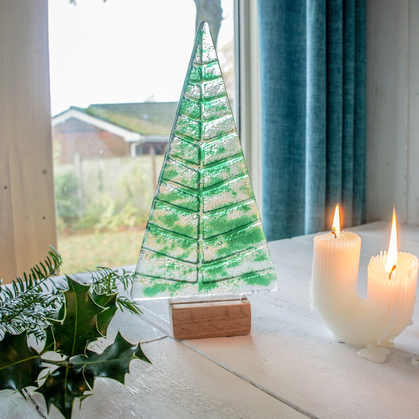 green fused glass christmas decoration, glass christmas, glass christmas, glass christmas tree glass christmas ornament