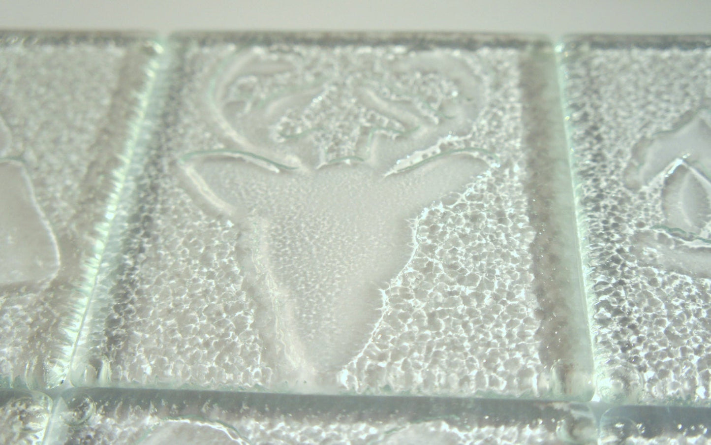 6 Clear Christmas Glass Coasters