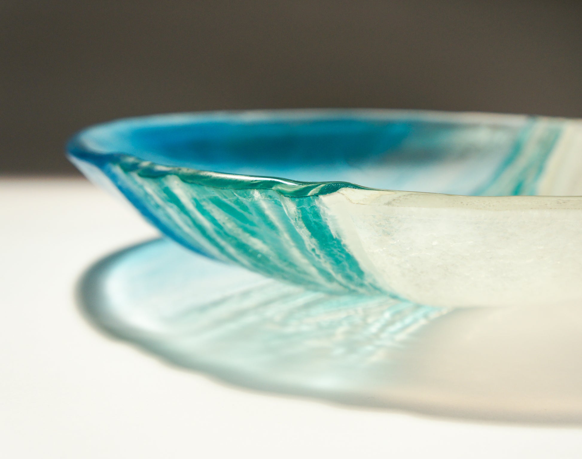 beach glass fruit bowl