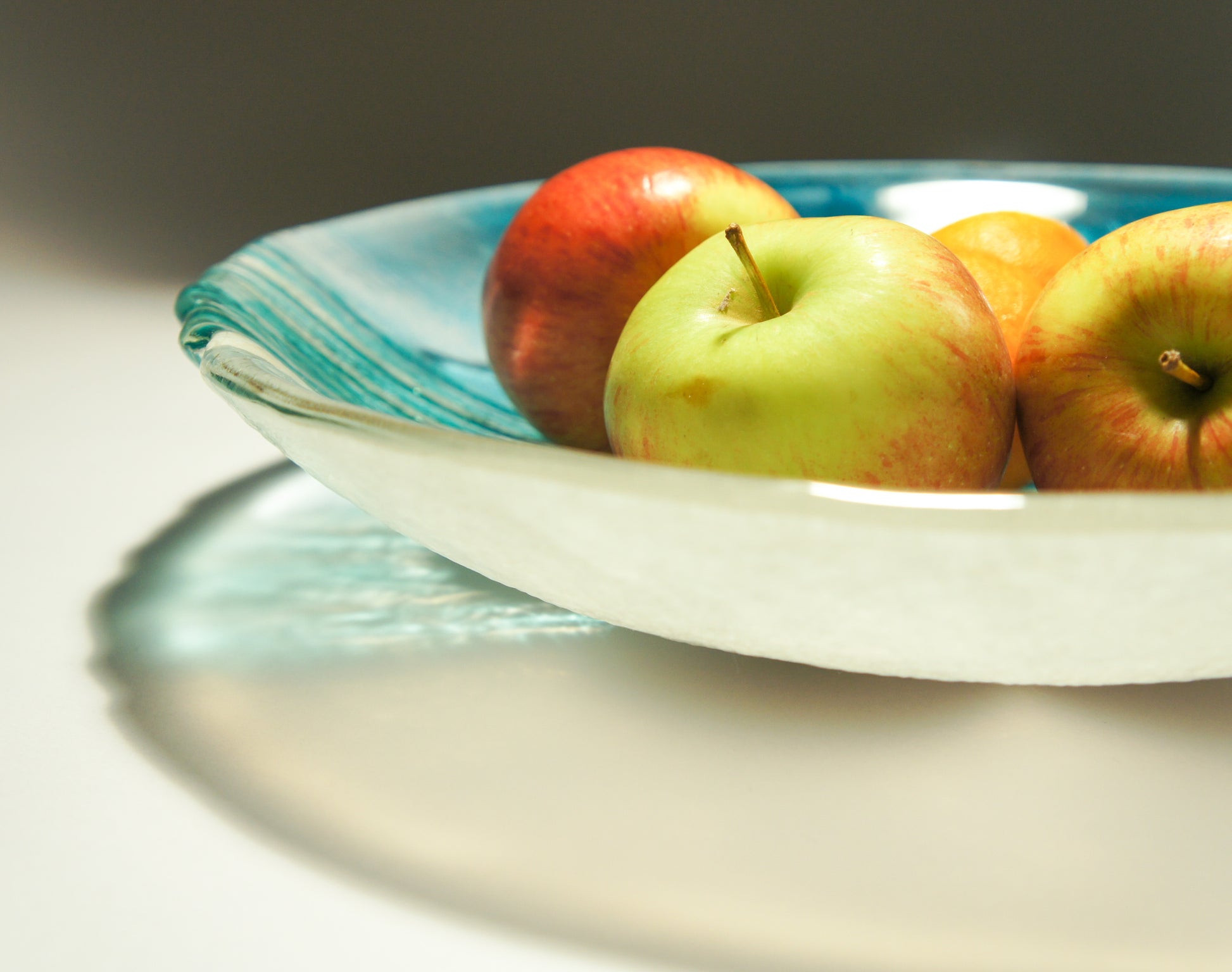 beach glass fruit bowl